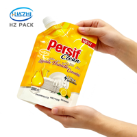 Sachets Doypack PE personnalisés imprimés de 500 ml, 1 L, 2 L pour recharge de savon liquide, gel douche, shampoing, détergent vaisselle avec bec verseur