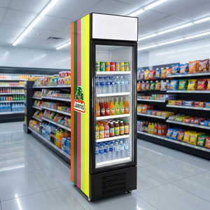 Réfrigérateur 235L sans givre avec porte vitrée pour boissons, boissons énergisantes, collations, bière et sodas - Product Image 1