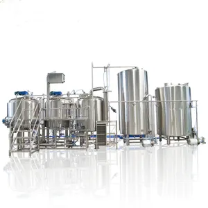 स्वचालन भाप हीटिंग बियर ब्रूवरी उपकरण 500l 1000l टर्नकी परियोजना औद्योगिक बीयर उत्पादन संयंत्र