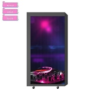 Cabine de DJ carrée incurvée à LED Station de bureau Stand de table Cabine portable avec écran d'affichage mural vidéo à LED Cabine de DJ pour le boîtier de vol de l'événement