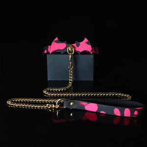 SM sex toys, dark bat <b>collar</b>, temperature-sensitive leather, body-touching color-changing <b>collar</b>, <b>BDSM</b> props - Product Image 2