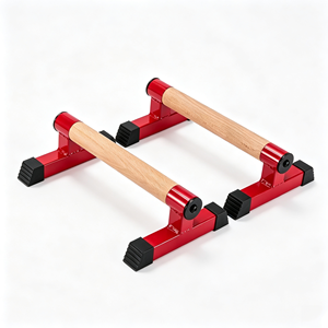 Soporte de Madera de Doble Barra para Flexiones, Barras <span class=keywords><strong>Paralelas</strong></span> para Ejercicios en Casa, Equipo de <span class=keywords><strong>Calistenia</strong></span> para Entrenamiento de Manos en el Suelo - Product Image 1