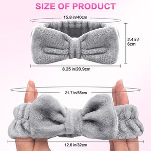 8 Bandeaux de Lavage Facial <span class=keywords><strong>pour</strong></span> Femmes, Bandeaux Doux en Microfibre avec Nœud <span class=keywords><strong>pour</strong></span> Spa et Maquillage, Bandeaux de Soin de la Peau - Product Image 2
