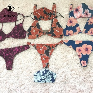 Trajes de Baño de Diseñador al por Mayor, Conjunto de Bikini con Estampado Personalizado, Traje de Baño Hawaiano para Mujer, Bikini Personalizado con Logotipo - Product Image 4