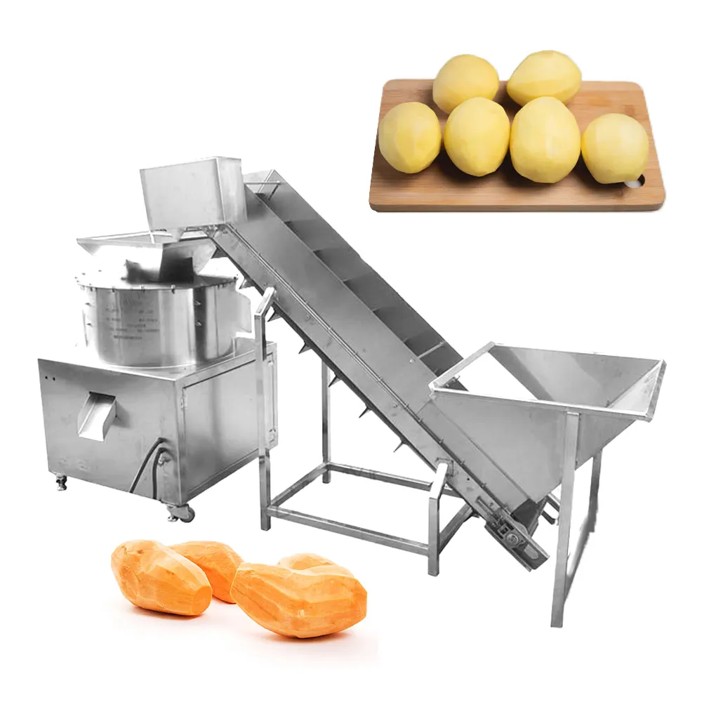 Orange Peeler Machine SUS304 380V Stainless Steel Potato Peeling Machine 1330W PLC Controller Potato Chip Making Machine Price