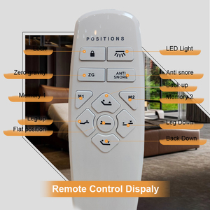 Oem điều khiển từ xa có thể điều chỉnh sang trọng thông minh Vua kích thước giường đôi với bộ nhớ bọt nén nệm - Product Image 4