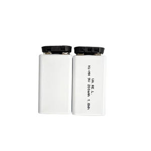 Batterie rechargeable 9V NiMH <span class=keywords><strong>6LR61</strong></span> 200mAh, 250mAh OEM, pack de batteries rechargeables 9 volts pour pédale de guitare, détecteur de fumée, jouet télécommandé - Product Image 1