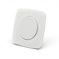 Interrupteur mural LED à bouton-poussoir 1 voie, 1 module, design personnalisable couleur, norme française OEM