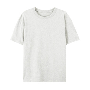 100% tricoté pur coton 200g couleur unie à manches courtes plaque légère épaule sac à dos col adultes et enfants T-shirt - Product Image 1