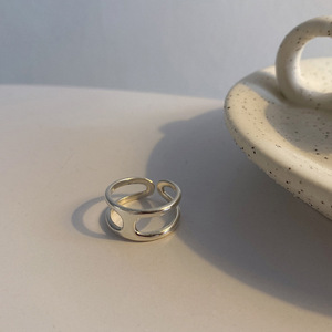S925 Sterling Silver <b>Open</b> <b>Ring</b> Geometric Minimalist Design Unisex Everyday Wear - Product Image 2