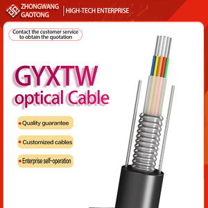 Câble à fibres optiques à tube central GYXTW 2-12 fibres pour installation aérienne et en conduit – Câble extérieur à tube central pour réseau extérieur - Product Image 2