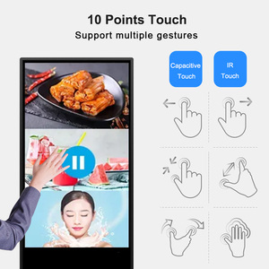 Pantalla de publicidad interactiva de señalización digital de pie con <span class=keywords><strong>sensor</strong></span> inteligente de 55 pulgadas - Product Image 3