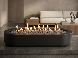 <span class=keywords><strong>Barbecue</strong></span> chauffant automatique, table de foyer extérieure en béton, cheminée rectangulaire portable pour patio - Product Image 2