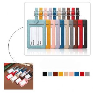 Bagages en cuir tendance pour les voyages aériens, étiquette de bagage minimaliste en PU pour compagnies aériennes - Product Image 2
