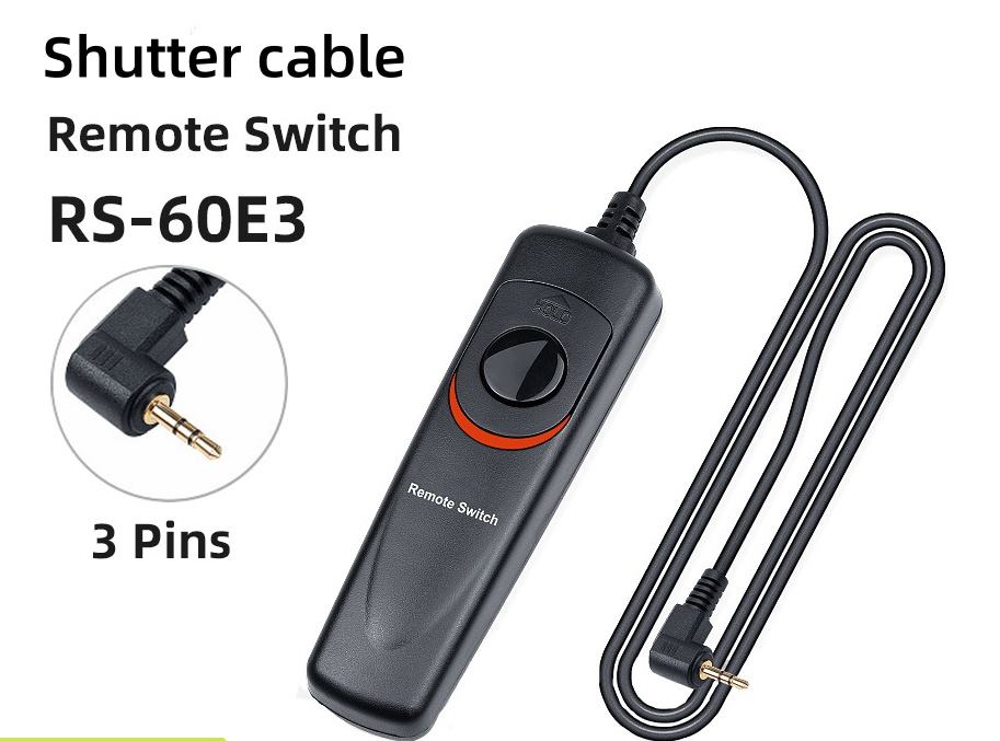 HongXing Remote Shutter Release Cable RS-60E3 Shutter Release Cable for Canon DSLR Cameras 700D 60D