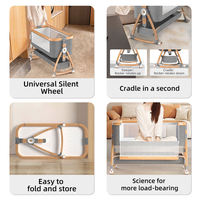 Berceau mobile réglable en alliage d'aluminium pour nouveau-né, lit pliant multifonctionnel pour chambre, salon, hôpital, extérieur