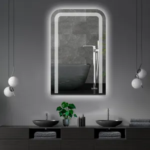 USA Offre Spéciale Smart Touch Sensor miroir mural Anti-buée Rectangle salle de bain LED miroir