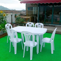 Chaise de Repas en Plastique Blanche Empilable, Légère et Portable, Économique, Sans Accoudoirs, Idéale pour Extérieur, Marchés Nocturnes, Barbecues, Stands Alimentaires et Parcs