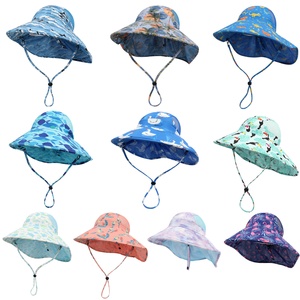 Chapeau de soleil personnalisé pour bébé et tout-petit avec sangle de menton réglable, bonnet de bain, protège-nuque, 100 % coton, toutes saisons, pour la plage et l'extérieur, unisexe - Product Image 6