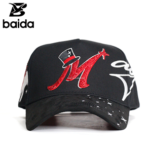 Mũ bóng chày da lộn Unisex thêu họ<span class=keywords><strong>a</strong></span> tiết 31 Mũ 31, bán buôn, giao hàng nhanh, có thể tùy chỉnh logo và đính đá - Product Image 1