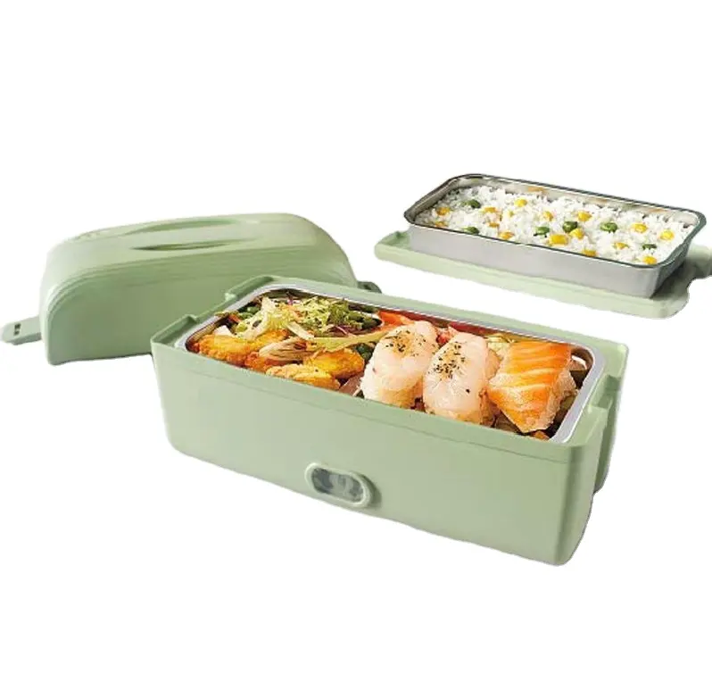 Portable Electric Lunch Box Heating Double Layer Stainless Multifunctional Mini Rice Cooker electric lunch box