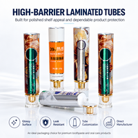 Tube de dentifrice neutre sans logo en aluminium-plastique avec bouchon à vis, impression UV, emballage personnalisé