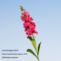 Bunga Delphinium Buatan Tunggal Warna Ungu, Bunga Hyacinth Sutra Palsu, Dekorasi Rumah & Pernikahan, Produsen Grosir Cina