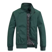 Veste bomber unisexe décontractée coréenne en toile 100 % polyester, style pilote, avec col zippé, pour l'automne – Tendance streetwear