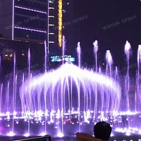 Fontaine d'eau pour piscine et jardin, décoration pour le jardin, en plein air, buse et lumière LED