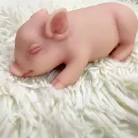 Lovely Realistic Full Body Silicone Reborn Mini Pig Doll for Kid Gift