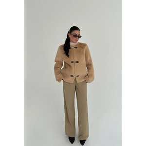 Chaqueta Bomber Reversible Tan Cleffy de Cuero Vacuno y Piel de Oveja con Acolchado Satinado, Suave, para Otoño y Primavera, con Logotipo Personalizado - Product Image 2