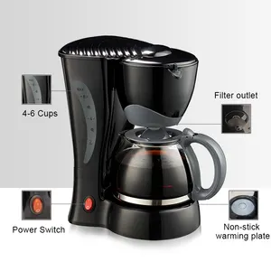 Coffee Machine Machine Coffee Maker New Design Keep Warm 4-6 Cup Pod Coffee Machine Home Use Drip Coffee Maker