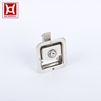 Loquet à poignée encastrée en acier inoxydable de 82,5 mm, robuste, avec verrouillage à clé, pour boîte à outils, porte de camion, camping-car, remorque, auvent