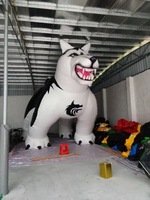 Le loup gonflable de PVC joue le ballon gonflable géant fait sur commande de loup de modèles de bande dessinée animale pour l'affichage