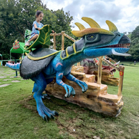Grand dinosaure à bascule à monter, jeu animatronique, dinosaure blindé à monter pour enfants avec escalier pour centre commercial, utilisation par les enfants