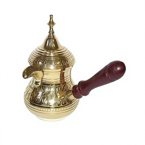 Tetera y cafetera de diseño único, accesorios de cocina, tetera y cafetera con mango de madera, tetera para servir. - Product Image 1