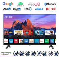 تلفزيون ذكي أندرويد 55 بوصة بدقة 4K UHD مع DVB-T2 S2، تلفزيون LED رقمي مع واي فاي مدمج ومنفذ USB وإطار معدني، مناسب لغرفة المعيشة، حاصل على شهادة CE