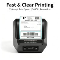 Imprimante d'étiquettes et de reçus portable SVOTON 203DPI sans fil Android/iOS/Windows 80mm BT+USB Papier thermique Garantie 1 an Certifié CE