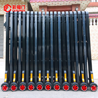 Barrières de circulation en alliage d'aluminium, barrage routier temporaire, vente en gros, taille personnalisable, garde-corps pliable avec roues, cloison