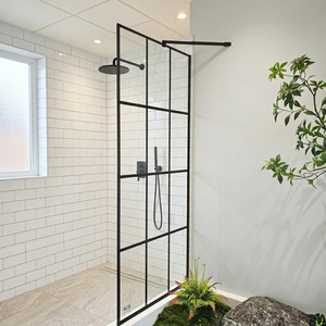 Puerta <span class=keywords><strong>de</strong></span> <span class=keywords><strong>Ducha</strong></span> <span class=keywords><strong>de</strong></span> Vidrio con Marco <span class=keywords><strong>de</strong></span> Aluminio Cepillado Moderno Personalizado para Proyectos Hoteleros, Garantí<span class=keywords><strong>a</strong></span> <span class=keywords><strong>de</strong></span> 3 <span class=keywords><strong>A</strong></span>ños, para <span class=keywords><strong>Baño</strong></span> - Product Image 1
