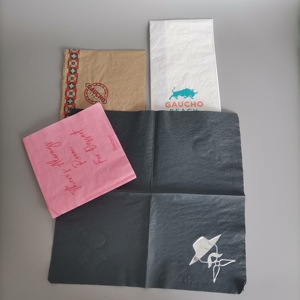 Tovaglioli <span class=keywords><strong>di</strong></span> Carta Biodegradabili Ecologici Personalizzati con Logo per Hotel e Ristoranti Design Speciale Bianco - Product Image 5