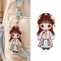 Breloques brodées mignonnes style Hanfu pour filles, pendentifs de poupée traditionnels chinois pour sacs à dos et accessoires DIY en gros
