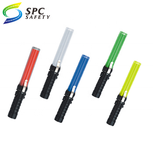 Portatile portatile corto manico antiscivolo batteria torcia superiore bacchette di avvertimento a led manganelli di sicurezza per impieghi gravosi con fibbia in vita in ferro - Product Image 6