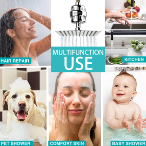 15단계 샤워 헤드 정수 필터 - 강력한 비타민 C 고출력 경수 제거 활력 샤워 필터 - Product Image 4