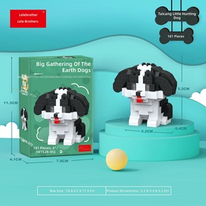 Juguete Educativo de Bloques de Construcción Micro para Perros y Gatos, <span class=keywords><strong>Mini</strong></span> Figuras de Plástico para Armar, Modelo de Juguete del Equipo Want Want Dog, ¡Gran Venta! - Product Image 3