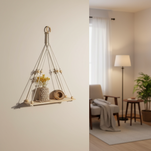 1PC Tapisserie murale en osier Art Déco, tissée à la main, étagère, chambre à coucher, porte-plante à franges, couverture décorative, anniversaire, cuisine - Product Image 5