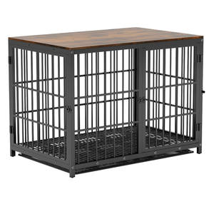 כלובי מקורה בכלובים לכלות כלבים מעץ בגודל בינוני עץ עם <span class=keywords><strong>3</strong></span> דלתות ומגש נשלף 78.5x56.5x65 ס "מ - Product Image 2