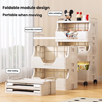 Chariot de rangement en plastique, chariot de rangement roulant, chariot de rangement mobile à tiroirs, étagère de rangement modulaire, chariot de rangement à roulettes universelles