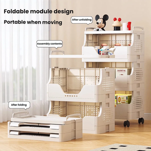Wholesale Multi Layer Snack Storage Cart Household Heavy Duty <strong>Rolling</strong> Organizer Toy Book Storage <strong>Rack</strong> with Wheels - Product Image 3