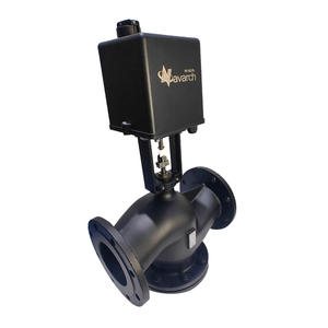 Válvula de <span class=keywords><strong>control</strong></span> proporcional eléctrica inteligente de hierro fundido de 1 'con actuador AC24V 4-20MA Válvula reguladora motorizada con brida - Product Image 3